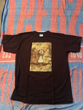 Da Vinci Vitruvian Man Donald Duck Tshirt XL